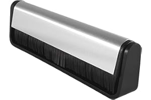 CZ Store Szczotka do Czyszczenia Płyt Winylowych - ✮DOŻYWOTNIA GWARANCJA✮ - Szczoteczka Czyszcząca Płyty Winylowe Miękkim Włosiem Węglowym - Akcesoria Kolekcjonerskie - Lekka, Wymiary 21x9x2.5cm