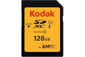 128GB Scheda SD Emtec Kodak SDHC classe 10 UHS-I U3 Ka.Blist [EKMSD128GXC10HPRK]