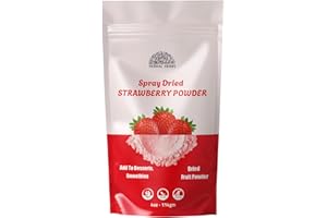 HEBHAC HERBS Strawberry Powder 114 g | Freeze-Dried Strawberry Powder – No Sugar or Additives, Perfect for Baking, Smoothies, Drinks, and Camping | Gluten-Free & Vegan