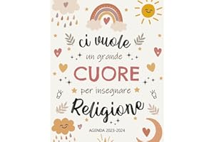Agenda del professore religione 2023/2024: Regali per professore di religione | grande registro del insegnante 2023/2024 | una settimana su due pagine ... per maestra e professore | 12 mesi