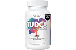 ‎P!NKTRIBE TUDCA 500mg, Tauroursodeoxycholsäure mit Humin und Fulvosäuren, Rübenwurzel und mehr, Tudca Gallensalzergänzung, 60 Kapseln