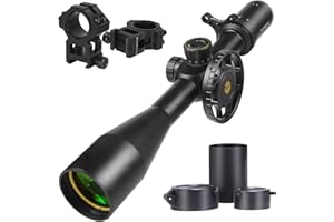 WestHunter Optics HD 6-24X50 FFP Scope, 30mm Tube First Focal Plane Tactical Wide Field of View Precision Scope(1/10 MIL) | Black, Pcatinny Kit A