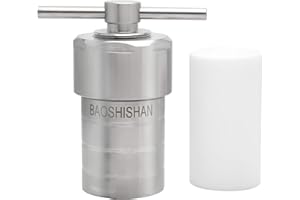 BAOSHISHAN Hydrothermal Synthesis Autoclave Reactor 50ml High-Pressure Digestion Tank with PTFE Lining PTFE Lined for Rapid Digestion of Insoluble Material (50ml)