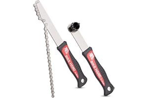BIKE HAND Kit d'outils de démontage de Cassette – Fouet de chaîne et Anneau de sécurité pour HG Cassette/Roue Libre Montage VTT Vélo de Route 7 8 9 10 11 Vitesses