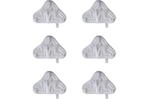 Malayas - Panni per scopa a vapore, set di 6 universale in microfibra lavabili ricambio compatibile con pulitore a vapore,Panni sostitutivi in microfibra lavabili per pulitore a vapore modello
