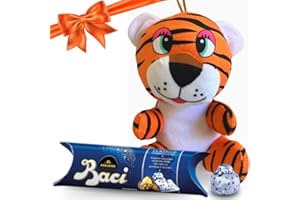 Baci Perugina Peluche Idee Regalo San Valentino 2024 - Tubo Baci Perugina Classici 37,5 gr + Peluche Tigre