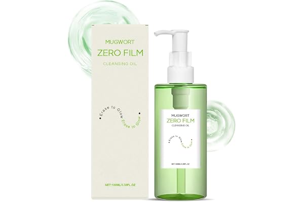 Huile nettoyante Zero Film 100 ml à l'armoise - Huile nettoyante en profondeur avec blé et herbe verte - Démaquillage quotidien - Hydratante et apaisante