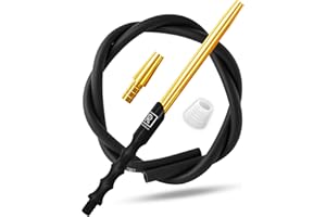 M. ROSENFELD - Tubo per narghilè con boccaglio, 152,4 cm di lunghezza, in silicone, lavabile, con boccaglio in alluminio di 38,1 cm, design moderno, non arrugginisce o fantasma + e-book gratuito