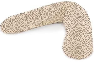 Theraline Ersatzbezug für Das Original Schwangerschaftskissen & Stillkissen, Stillkissen Bezug 190 cm, aus 100% Baumwolle, Farbe: Leo