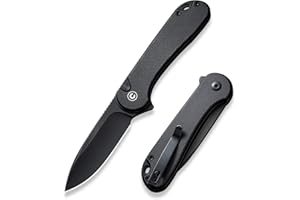 CIVIVI Elementum II Folding Pocket Knife with 7.51CM Nitro-V Blade & Black G-10 Handle, Outdoor Knife with Clip