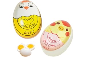 BLUNESTA Double Pack Color Changing Egg Timer for Perfect Boiled Eggs - Soft, Medium, Hard