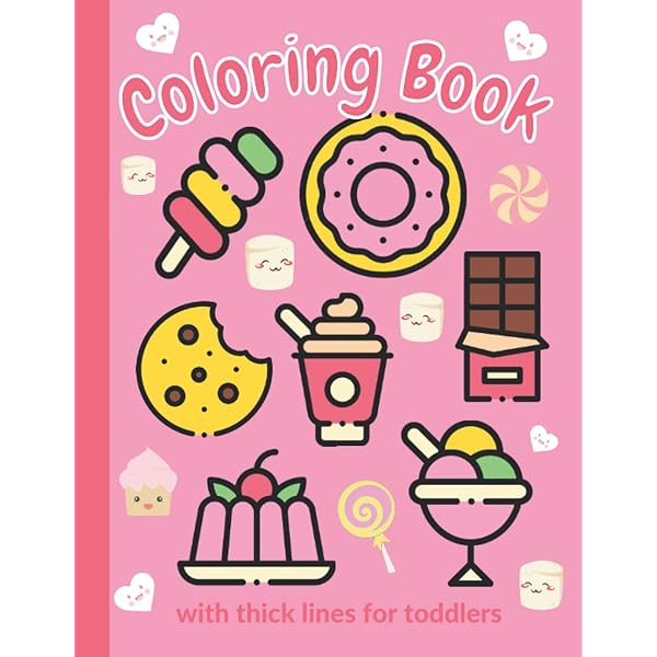 Coloring Book for Kids Ages 2-4: Coloring Book of 100 Large Drawings (for  Colored Pencils, Markers and Crayons) with Thick Lines