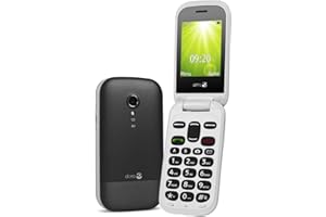 Doro 2404 2G Dual SIM Téléphone Portable débloqué pour Personnes âgées avec Grand écran Couleur, Gros Boutons et Bouton d'urgence (Noir) [Version Britannique et Irlandaise]