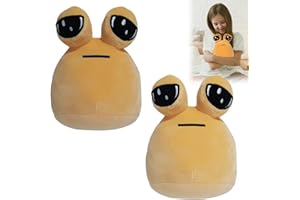 COFFEE LIFE PLUS 2pcs Alien Pou Juguete de Peluche,22cm Alien Pou Peluche Juguete,Alien Pou,Peluche Alien Pou,Animal Pou Doll,Adecuado para regalos de cumpleaños de niños y niñas,peluche de pou decoración del hogar(A)