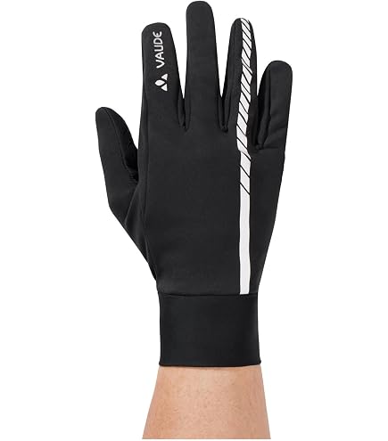 VAUDE Handschuh Hanko Gloves II, Winddicht, atmungsaktiv, warm und elastisch, Black Uni, 6 Fashion