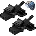 2-Pack Car Front Windshield Washer Jet 1902209 EB3B-17666-AA EB3B17666AA Jet Wiper Nozzles Replacement for Ford Ranger ix35 MK2 Mk4 2015 TKE Front Car Windscreen Cleaning Washer Nozzle (Black)