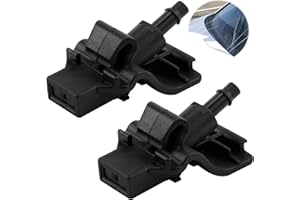 DULUOK 2-Pack Car Front Windshield Washer Jet 1902209 EB3B-17666-AA EB3B17666AA Jet Wiper Nozzles Replacement for Ford Ranger ix35 MK2 Mk4 2015 TKE Front Car Windscreen Cleaning Washer Nozzle (Black)