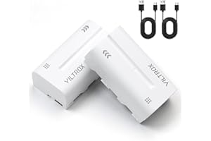 ‎VILTROX VILTROX Bateria NP-F550 2 szt. 2200 mAh zamiennik do Sony F970 F960 F950 F770 F750 F570 F550 F330, akumulator kompatybilny z Godox Neewer LED lampa wideo / monitor kamery