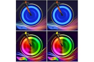 flintronic Feux de Roue de Vélo, Bike LED Roue Lumières, Étanche Lampe à LED Étanche à Néon à Pneus Spoke Light Rayons de Roue Vélo Lumière de Roue de vélo