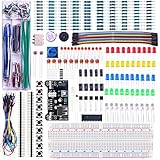 ELEGOO Upgraded Electronics Fun Kit w/Power Supply Module, Jumper Wire, Precision Potentiometer, 830 tie-points Breadboard for Raspberry Pi, STM32, Datesheet Available To Download