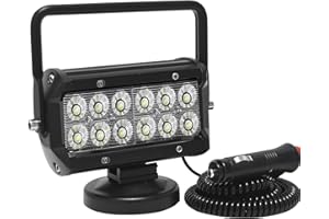 ‎WILLPOWER Willpower 1PCS 36W Flut-Arbeitsscheinwerfer mit Magnetfuß 4 Zoll tragbarer Arbeitsscheinwerfer für verschiedene Geländefahrzeuge LKW 4x4 ATV SUV, 2 Jahre Garantie, YQ-02-3D-36W-PMB-F-1