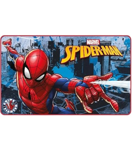 Tappeto Da Cameretta Spiderman - 95x133 Cm, Per Bambini, Arredo Colorato E Sicuro - 5