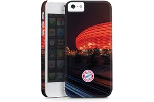 DEINDESIGN Coque Compatible avec Apple iPhone SE (2016-2019) Étui Housse FC Bayern Munich FCB Stade