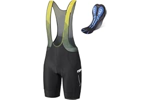 BALEAF Męskie spodenki rowerowe na szelkach 4D, wyściełane spodenki do roweru szosowego z kieszeniami, rajstopy rowerowe, oddychające, UPF50+