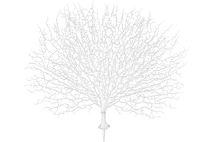 Jangostor Artificiale Coral Sea Fan Plant Crafts, per Acquario Vaso Marine Decor Decorazione da Parete Simulazione Ornamento di Corallo Decorazione Domestica (Bianco)