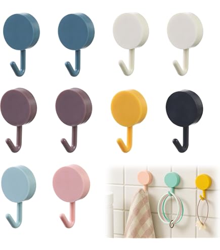 Ganci Tenda Senza Forare MOSTFUN 12 Pezzi Ganci Adesivi, Nero Autoadesivi Gancio Adesivo Bagno Da Parete 30 Kg (max), Per Bagno Cucina Soggiorno Ufficio Soffitto Ganci Adesivi Per Tende