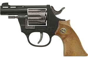 Bauer Spielwaren J.G. Super 8 Pistolet Zabawka, Czarny/Brązowy, 14.5 cm
