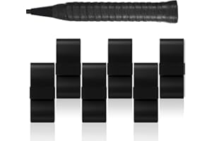 Bewudy 6Pcs Badminton Racket Grip Tape, Anti-Slip Tennis Racket Tape Self-Adhesive Tennis Overgrip Tapes for Tennis Rackets Badminton Rackets(Black)
