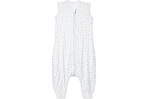 Lictin Saco de Dormir Bebe 0.5 Tog con Pies,Saco de Dormir Unisex de Verano para Bebé,100% algodón,Manta de Bebé con Cremallera de Dos Vías.Talla:L-90 cm,Altura Adecuada del bebé(100-110 cm/3-4 años)