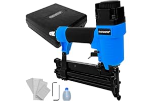 Monzana Chiodatrice pneumatrica e spillatrice 2 in 1 ad aria compressa pinzatrice graffettatrice con valigetta e chiodi