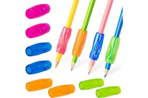 Favson Stift Griffe, 8 Stück Bleistift Griffe, Linkshänder Rechtshänder Bleistift Griffe Bunte Für Kinder Erwachs, Griffe Schreibhilfe für Stift Kinder,