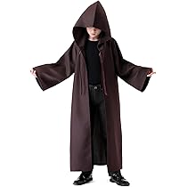 JOFONY Vampir Umhang Mit Kapuze - Halloween Kostüm Cape Für Erwachsene & Kinder, Schwarz Gr. M