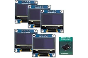 VoltMate 5X OLED-Display mit 1,3 Zoll und I2C-Schnittstelle | SSH1106 Chip | Einer Auflösung von 128 x 64 Pixeln | unterstützt weiße Zeichen | Kompatibel mit Arduino und Raspberry Pi