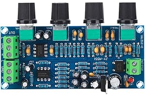 OUMEFAR Placa de Tono de preamplificador, Fuente de alimentación única, preamplificador eléctrico de Grado de Fiebre, componente electrónico para Amplificador NE5532