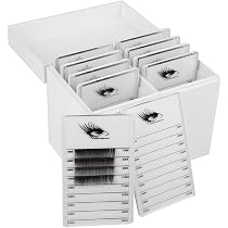 10-Schichten Acryl Wimpern-Box – Aufbewahrungsorganizer Für Wimpernverlängerungen Mit 10 Paletten | Marmor-Design, Kompakt