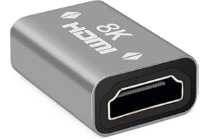 AIYEEN Złącze HDMI 8K, przedłużacz HDMI żeński na żeński przedłużacz do HDTV, PC, monitora (srebrny)