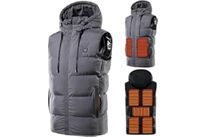 Shuanghao Heizweste Beheizbare Beheizte-Weste Heat-Jacke Wärmeweste - für Herren Damen Winter Heating vest Leichte Washable USB Verbindung,3 einstellbar Temperaturfür Beheizbare Heizweste