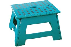 SBS Tritthocker 30.5 x 22 x 22 cm - bis 150 kg - tragbar rutschfest platzsparend Tritt Steigleiter (Türkis)