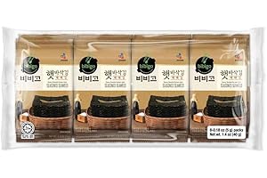 STARRY MART CJ Bibigo Savoury Roasted Korean-Style Seasoned Crispy Seaweed (5g*8pcs) 40g HALAL