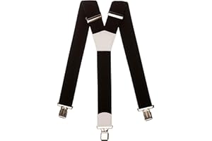 Olata Tirantes de Hombre Extra Anchos de Y en Negro con Cuero de Color - 5 cm