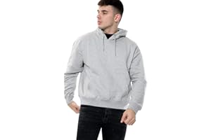 True Face Mens Hoodie Pullover Classic Hooded Fleece Top Plain Ribbed Cuff Long Sleeve Sweatshirt Pull Over Jumper Hoody Top