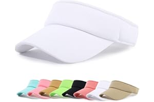 Wioklwe Sun Visor Cap - Women Ponytail Baseball Cap Adjustable Sport Outdoor Plain Visor Cap Golf Tennis Hats for Women Men