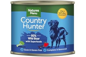 Natures Menu Country Hunter Dog Food Can Wild Boar (6 x 600g)