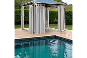 GENERICO Tende per gazebo esterno 160x260 cm in Tela - Tende da sole a caduta per Balcone, Terrazzo, Giardino - Tenda gazebo con Passanti Rinforzati - Tenda da Giardino Impermeabile (1 Pannello - GRIGIO)
