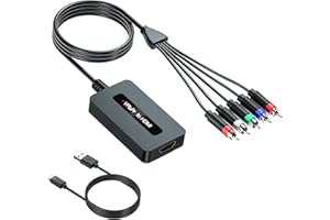 Kirolle Männlich Component auf HDMI Konverter Kabel für DVD/STB mit Weiblich Component Ausgang zur Anzeige auf HDTVs, 1080P YPbPr RGB auf HDMI Konverter, Component zu HDMI Konverter