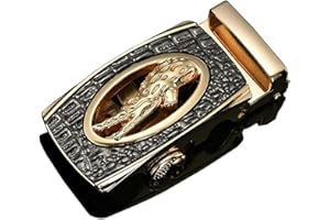 Daisy House Fibbia per cintura da uomo con cricchetto da 40 mm Solo sostituzione automatica della fibbia per cintura in pelle